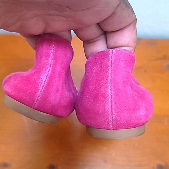 LEIFNOTES ANTHROPOLOGIE TAIKA DIP DYE SUEDE PINK SUEDE BALLET FLATS SHOES 36 - Picture 5 of 10